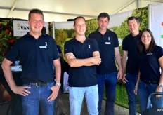 Het fruitteelt team van Van Iperen: Martin Tolhoek, Frank Eerland, Andries Goeree, Frans Eerland en Marleen de Vlieger. 